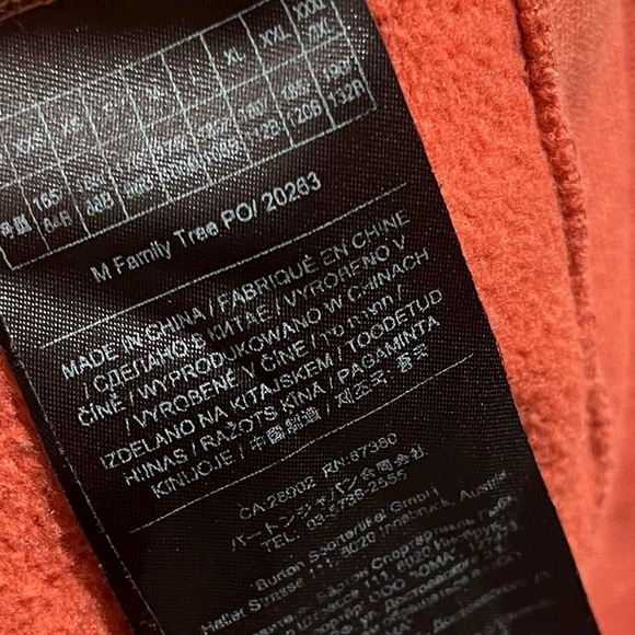 Burton Men's Burnt Orange Hoodie With Navy Logo, Size M - Picture 8 of 9